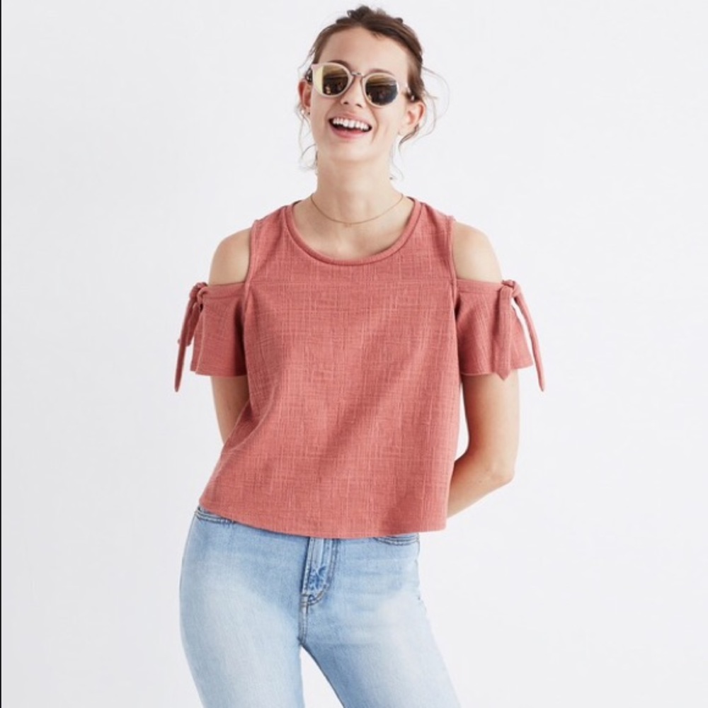 MADEWELL SKYLARK COLD-SHOULDER TOP